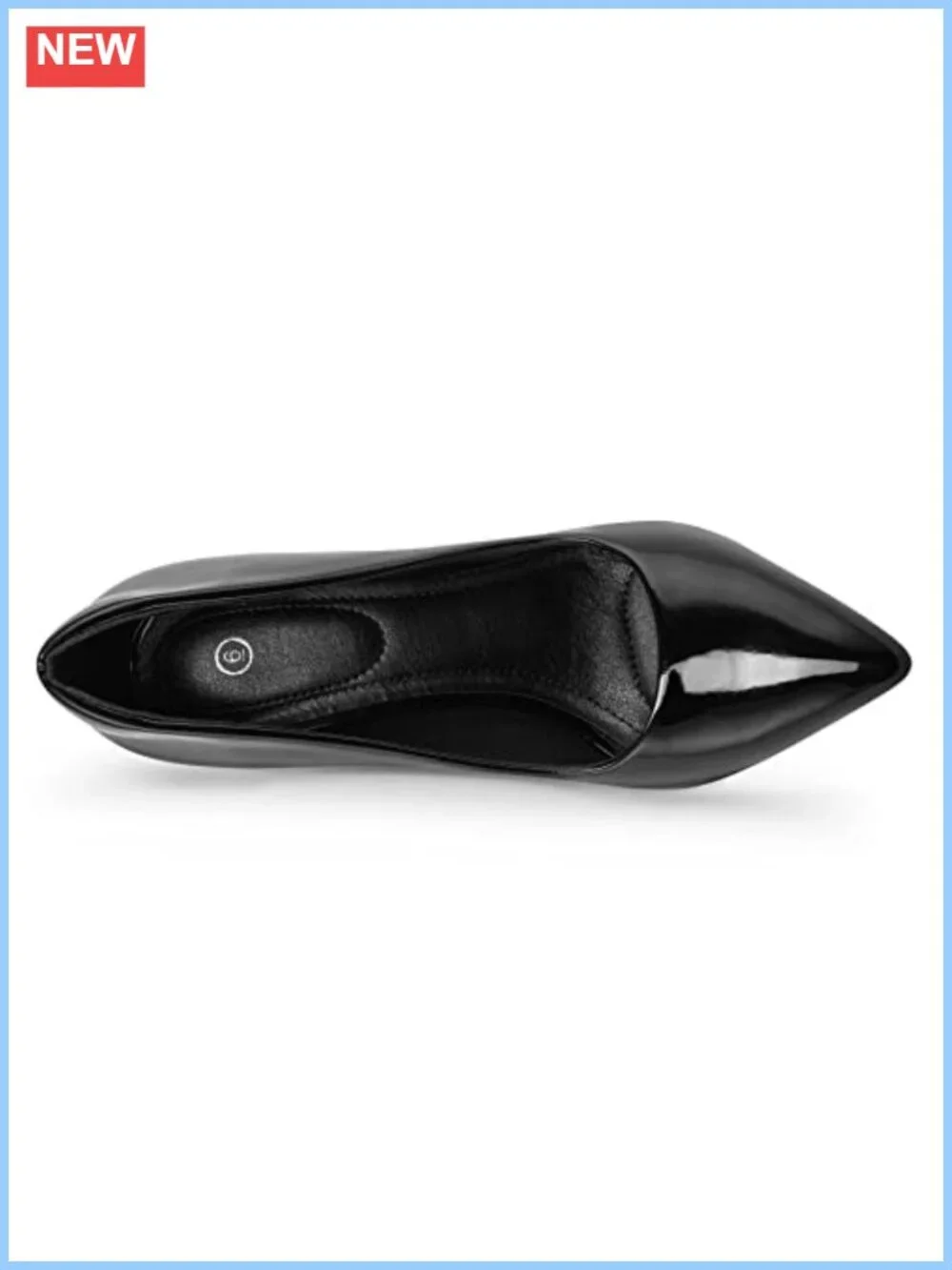 Women's 4 Inch Stiletto Heel Pointed Toe PU Leather Slip On Pumps